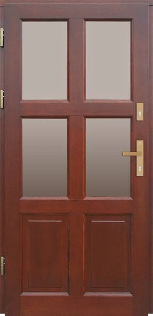 LOOS 4 SZYBY - Drzwi zewnętrzne drewniane